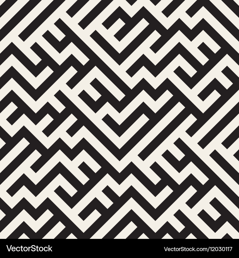 Intricate Maze Lines Pattern vector image