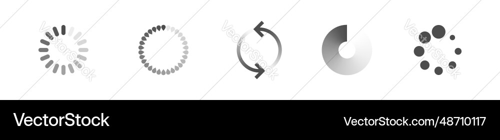 Load & Data Icons - Loading Set vector image