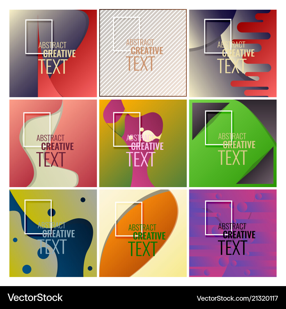 Minimal geometric coverage a set of modern Vector Image