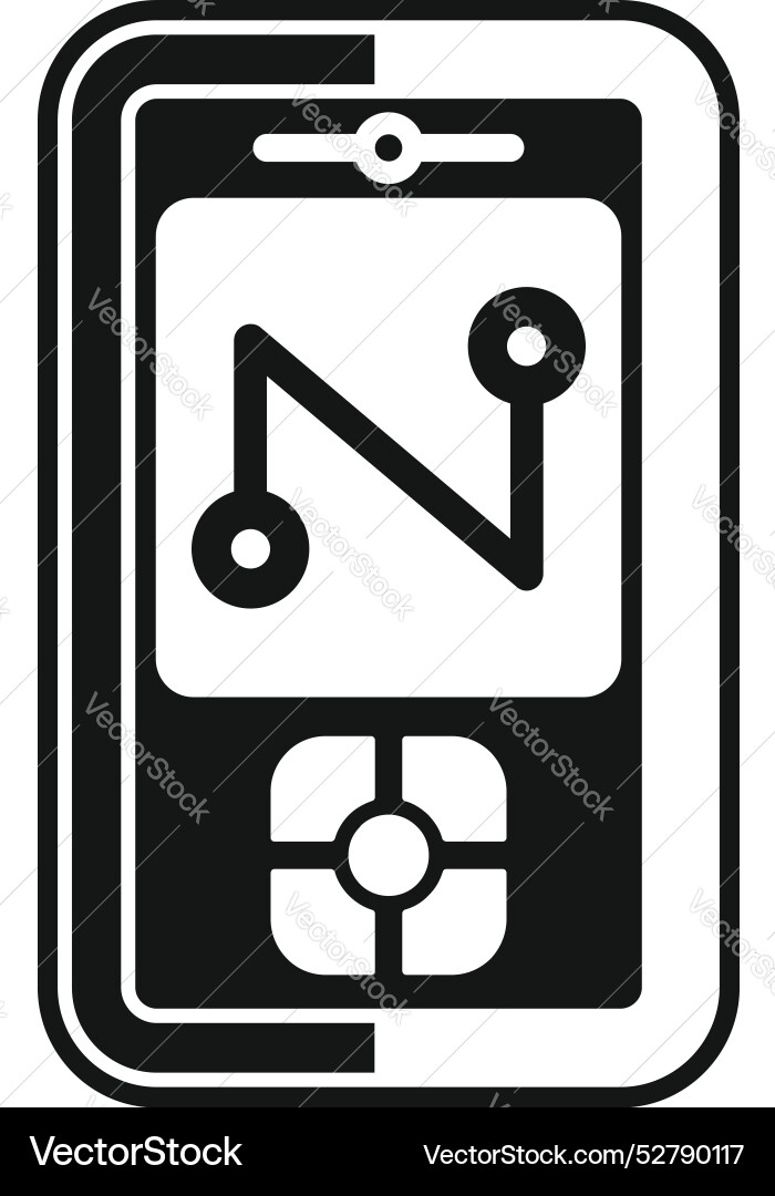 Mobile phone showing gps navigation system Mobile phone showing gps navigation system vector image