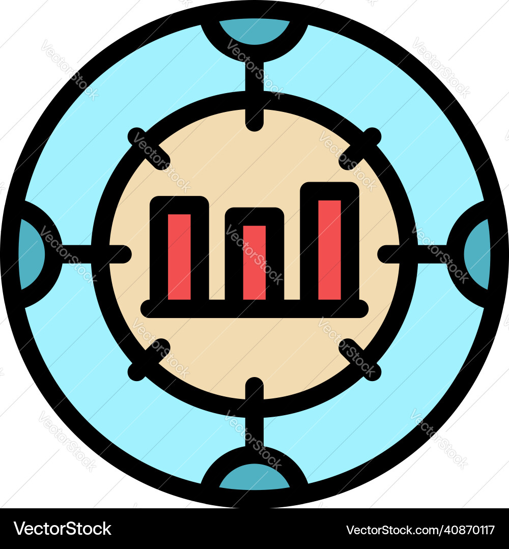 Problem results icon color outline Problem results icon color outline vector image