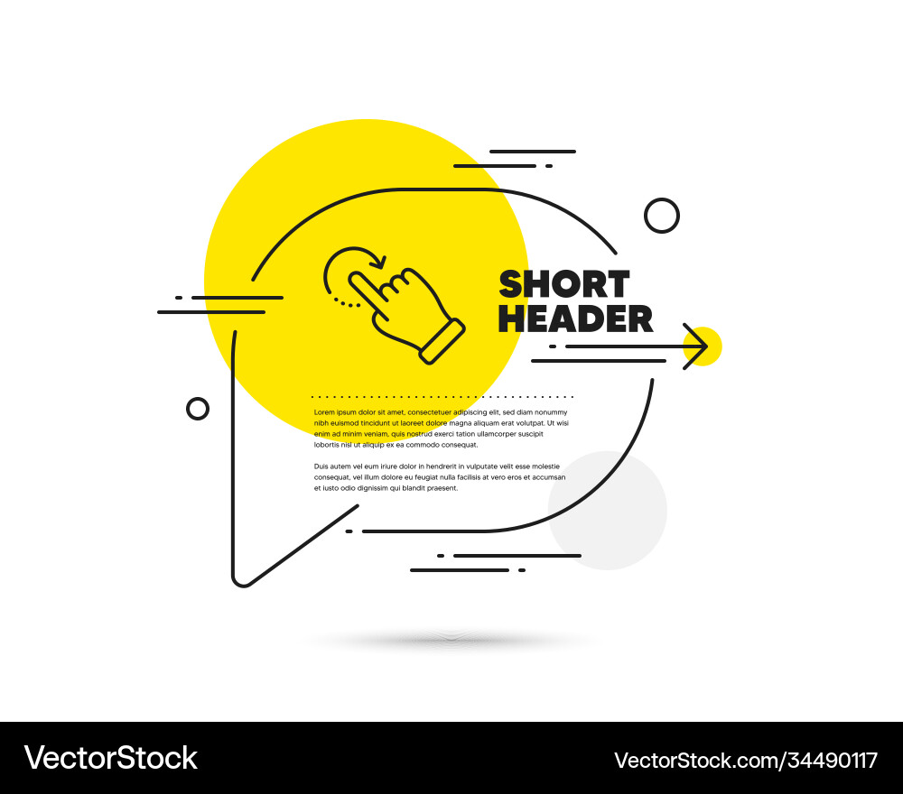 Rotation gesture line icon slide arrow sign vector image