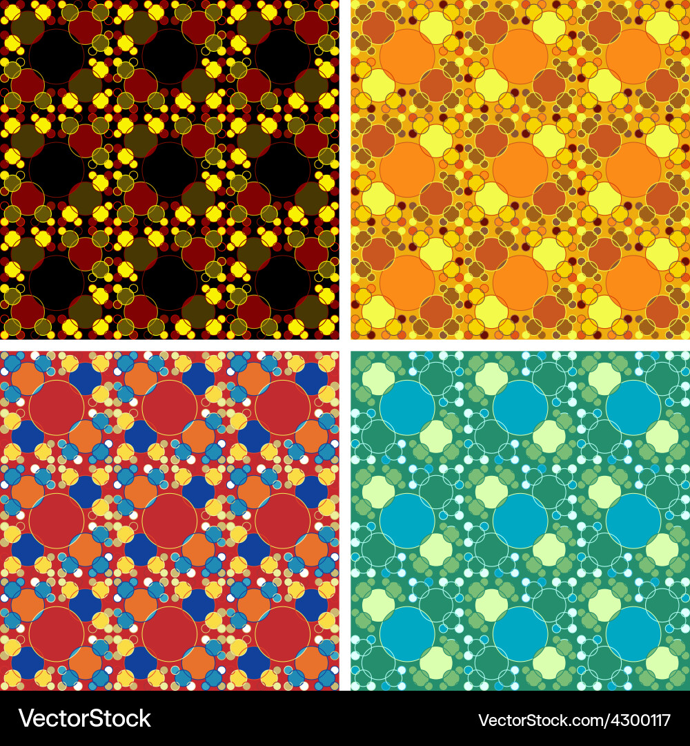 Seamless abstract art pattern set vector image