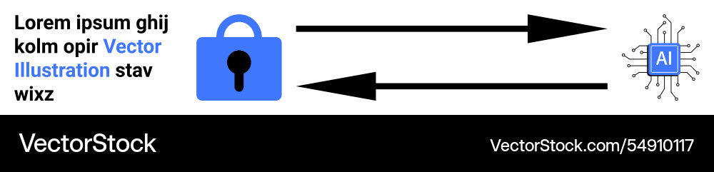 Secure data transmission between lock and ai chip Secure data transmission between lock and ai chip vector image