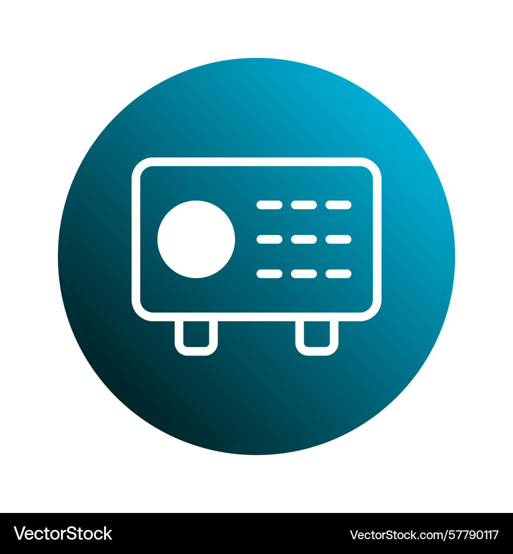 Secure safe icon representing security wealth vector image