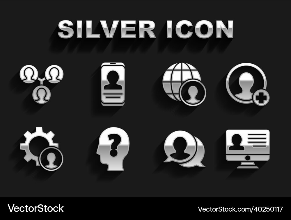 Set head with question mark create account screen Set head with question mark create account screen vector image