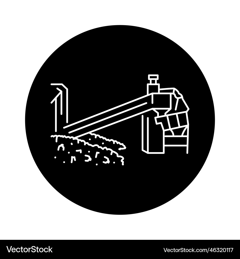 Sorting and recycling of garbage black line icon vector image