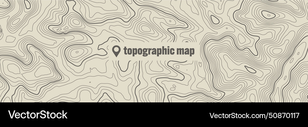 Topographic map with contour lines geographic Topographic map with contour lines geographic vector image
