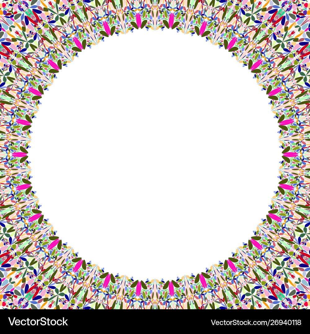 Abstract circular frame with white background vector image