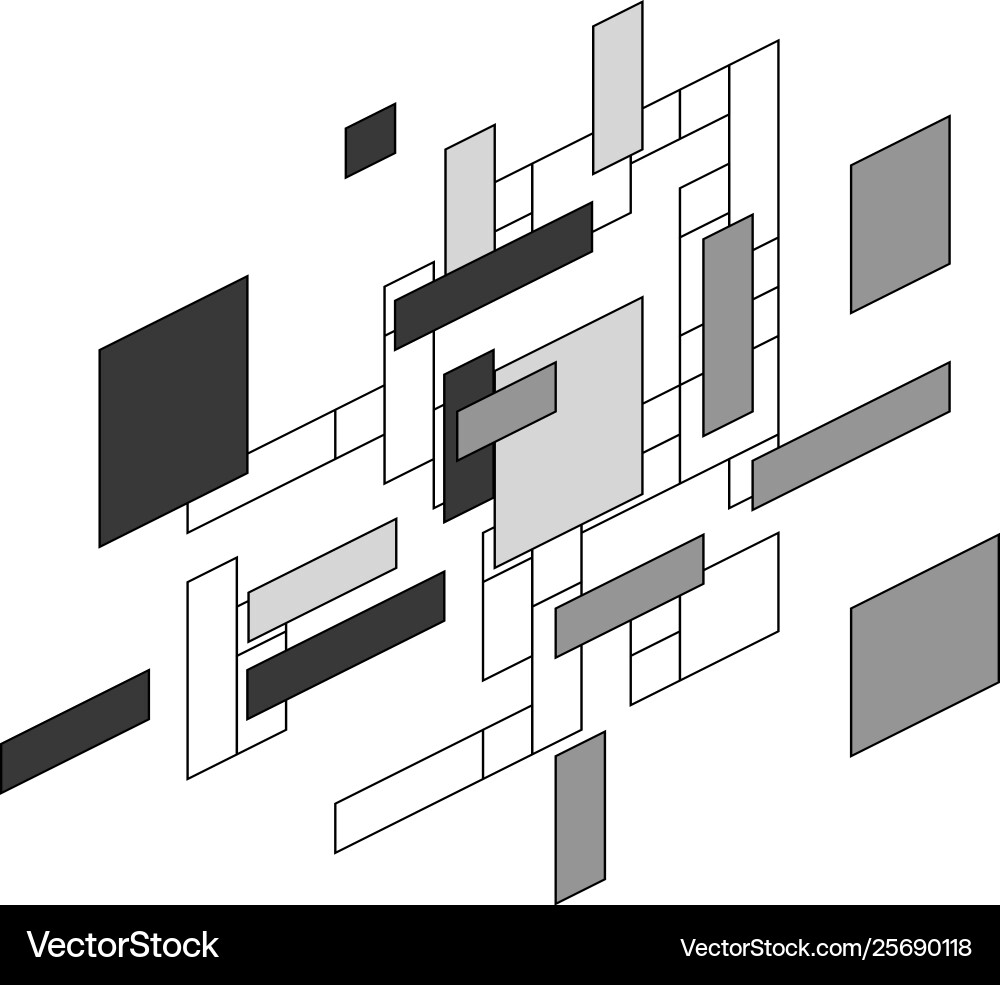 Abstract polygonal background with rectangular vector image