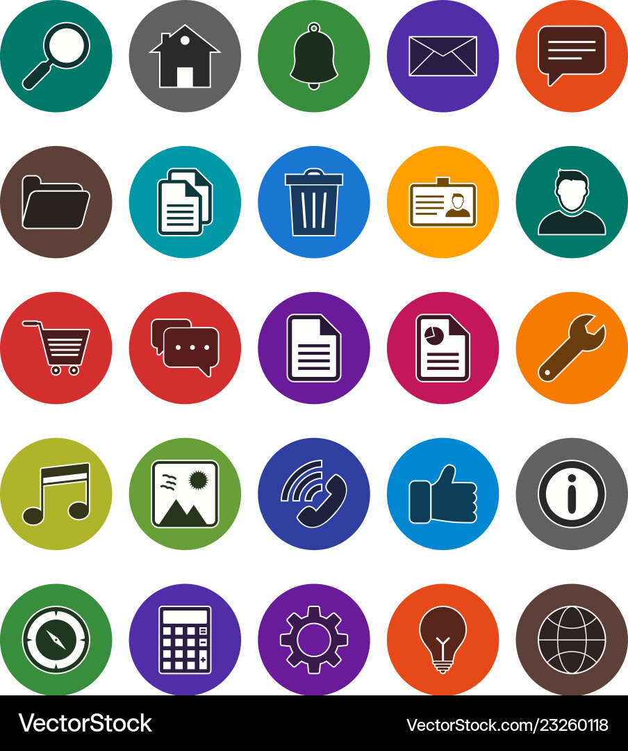 Basic ui icon set Basic ui icon set vector image