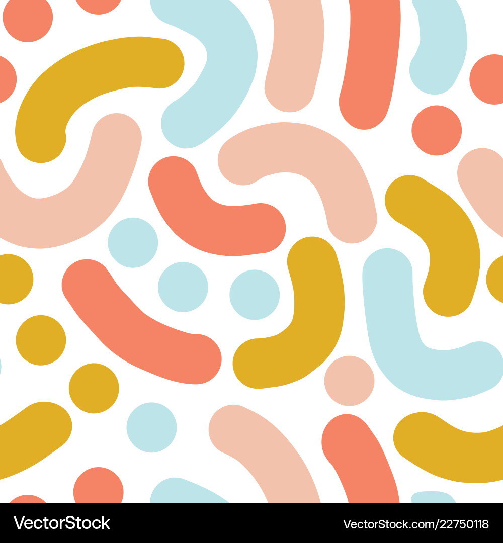 Curved shapes abstract seamless pattern background Curved shapes abstract seamless pattern background vector image