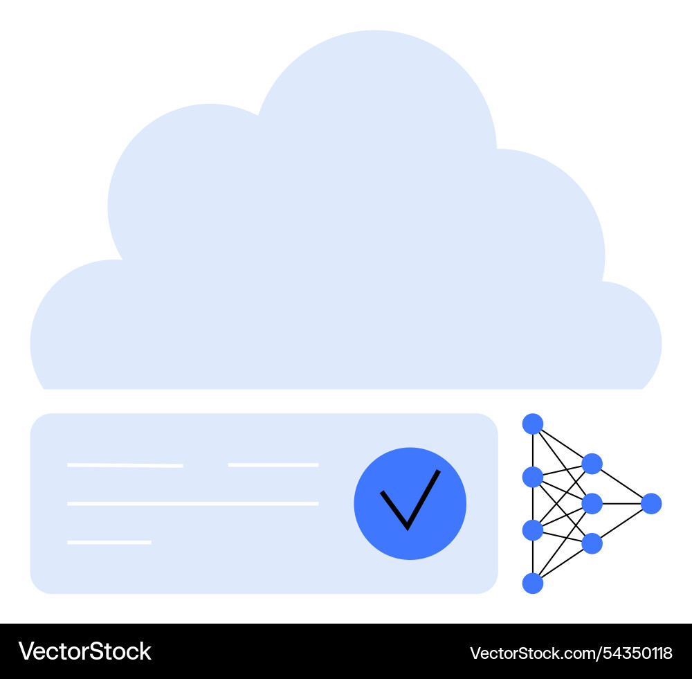 Data integration with ai neural network validation Vector Image