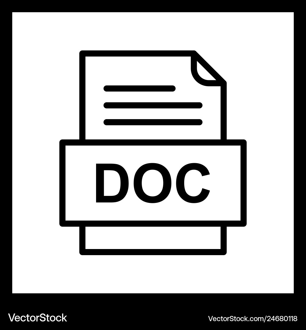 Doc file document icon Vector Image