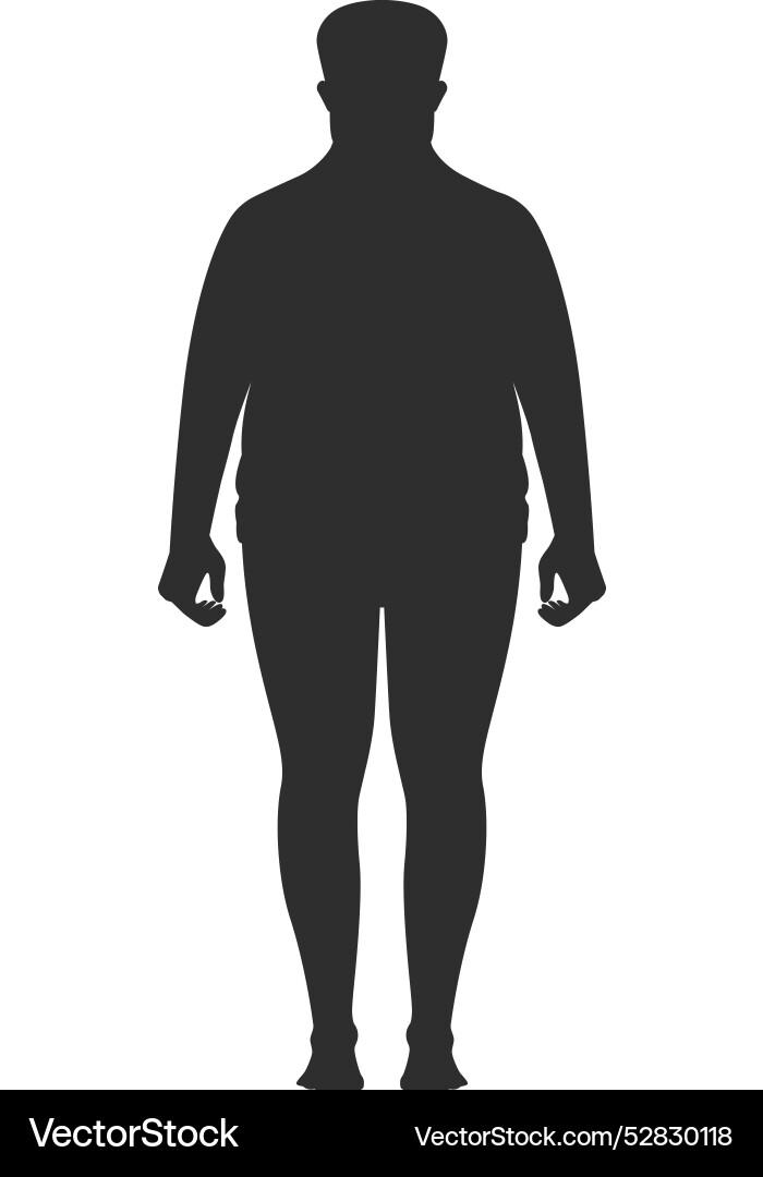 Fat man silhouette obese person körper symbol Fat man silhouette obese person körper symbol vektorbild