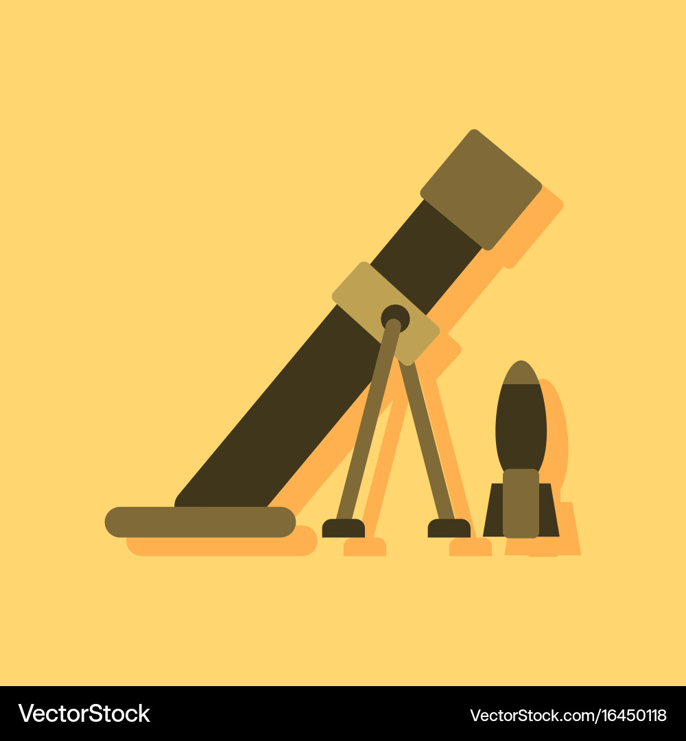 Flat icon design collection mortar and shell Vector Image