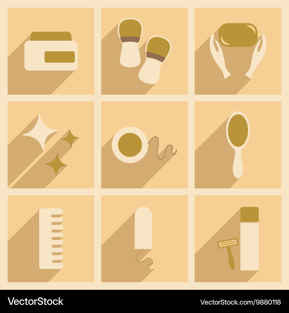 Flat with shadow concept and mobile application Vector Image