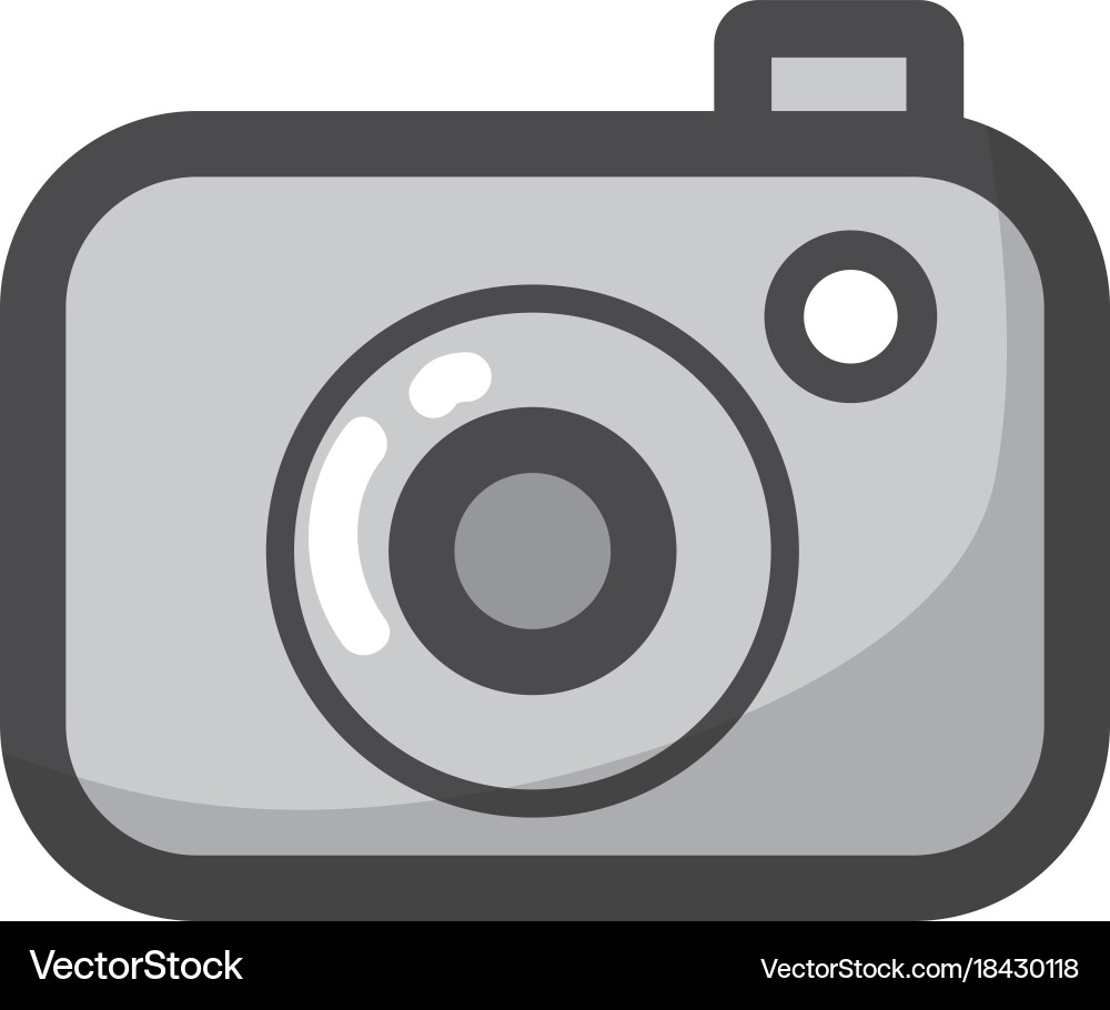 Grayscale digital camera technology object Vector Image