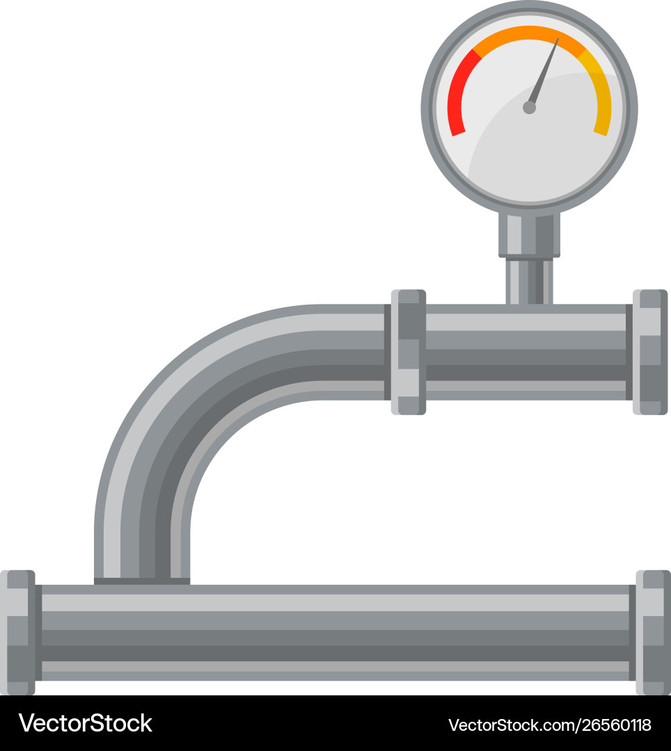 Horizontal pipe with a smooth branch Horizontal pipe with a smooth branch Vector Image
