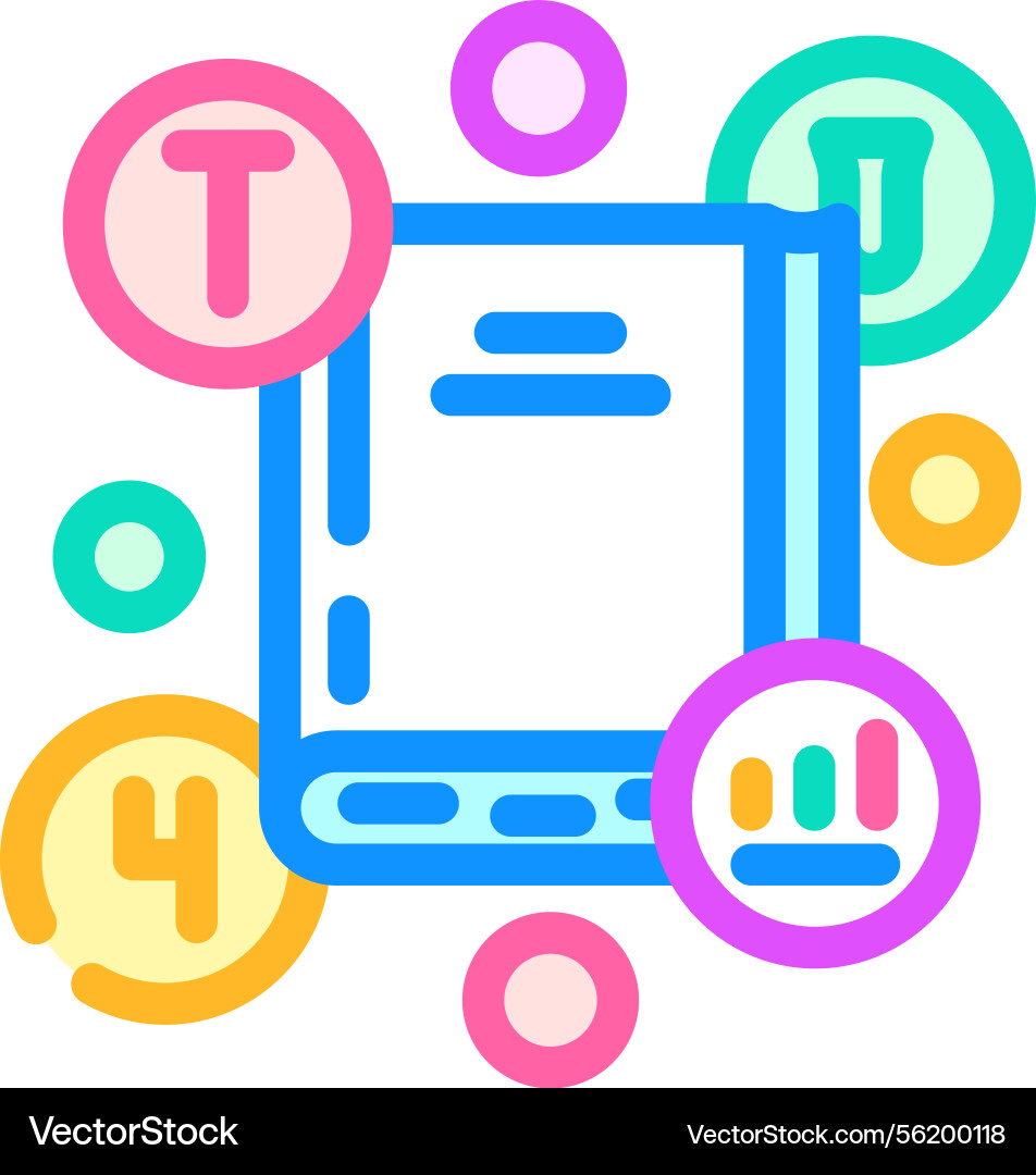 Knowledge base online learning platform color icon Knowledge base online learning platform color icon vector image