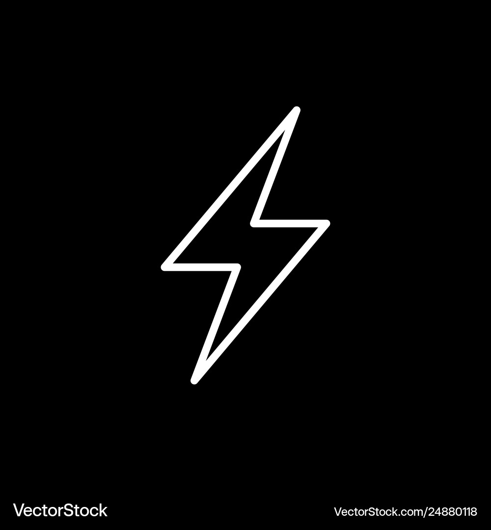 Lightning line icon vector image