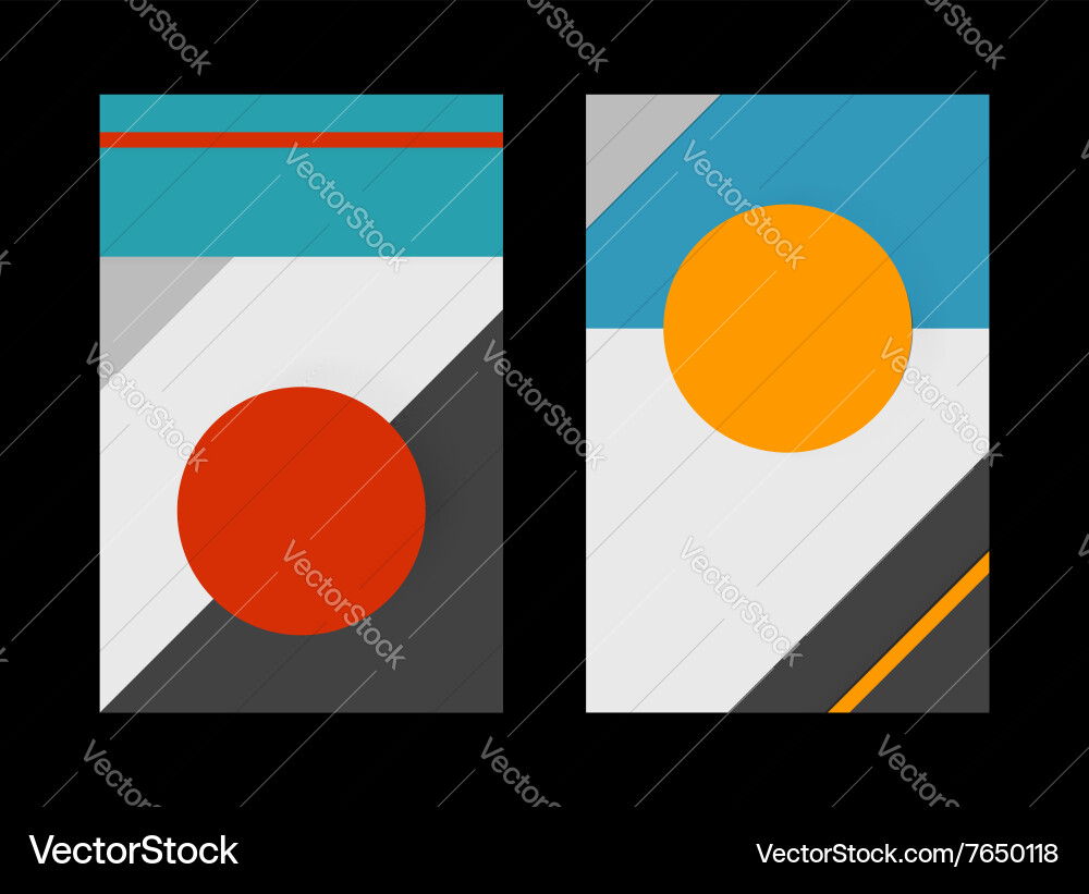 Material design set of abstract paper shapes vector image
