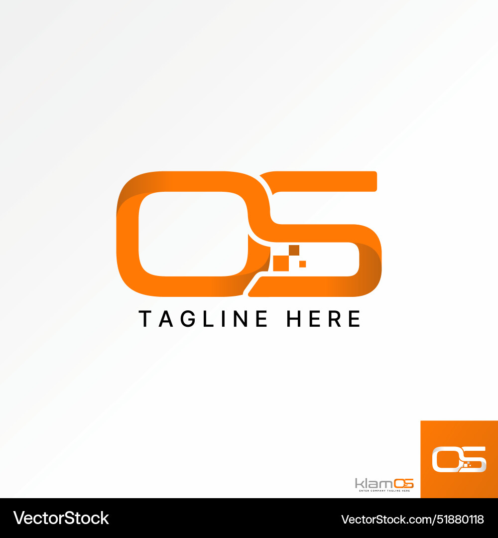 Modern OS Line Art Connection vector image