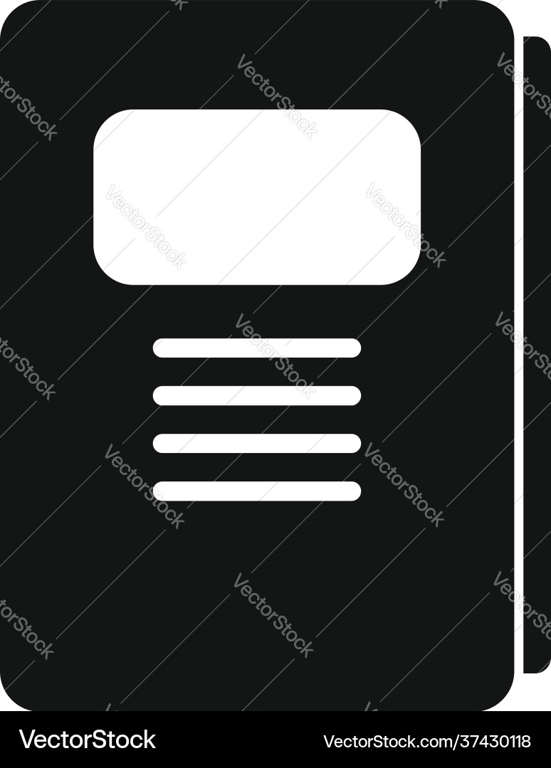 Notebook icon simple style Notebook icon simple style vector image