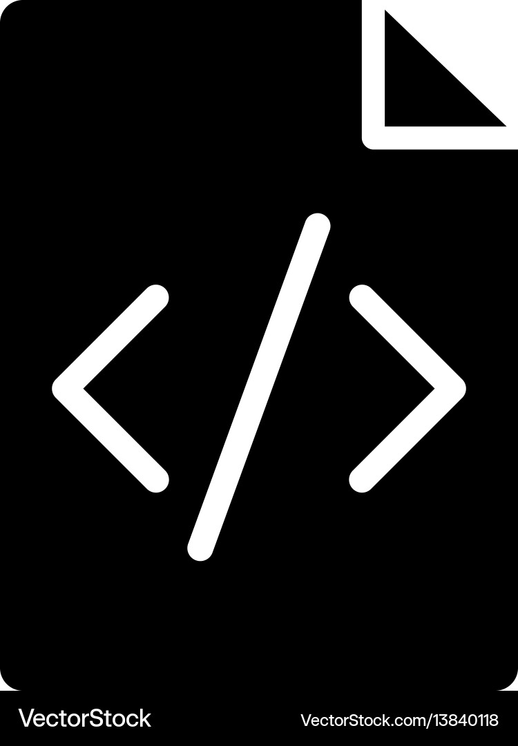 Programmierung Skriptseite flaches Symbol vektorbild