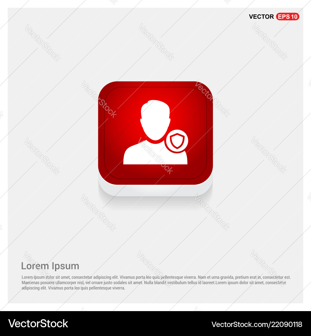 Protected user icon Protected user icon vector image