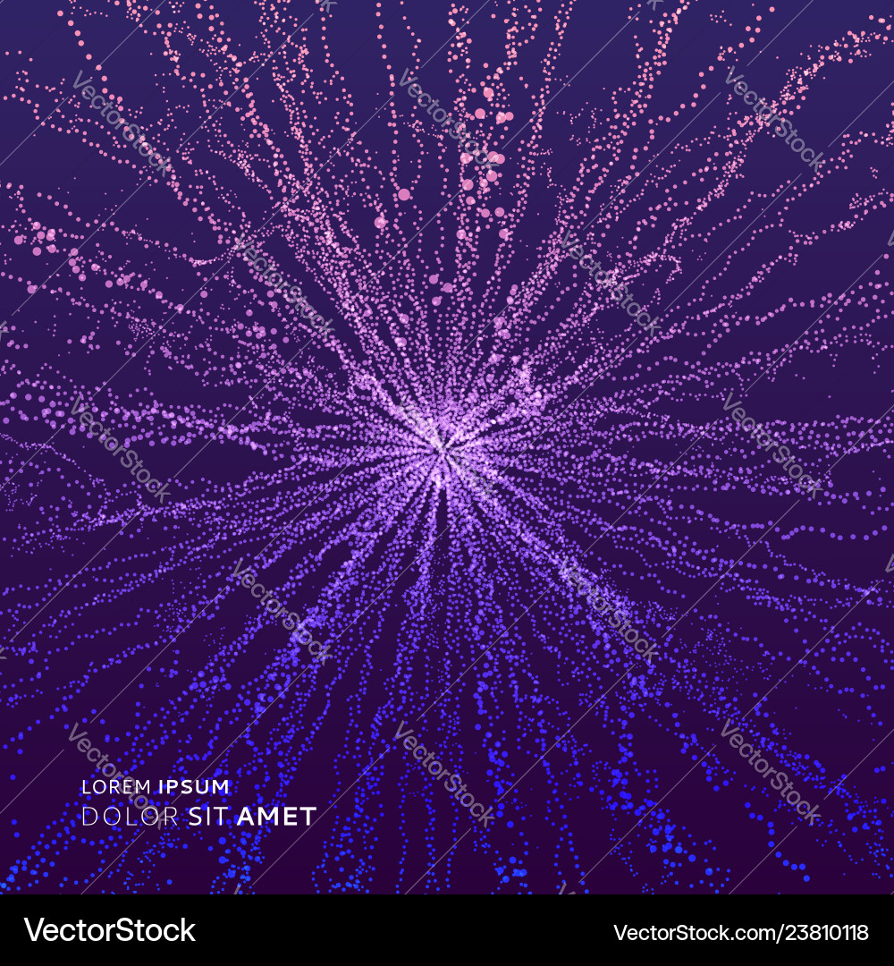 Science technology background array particles Science technology background array particles vector image