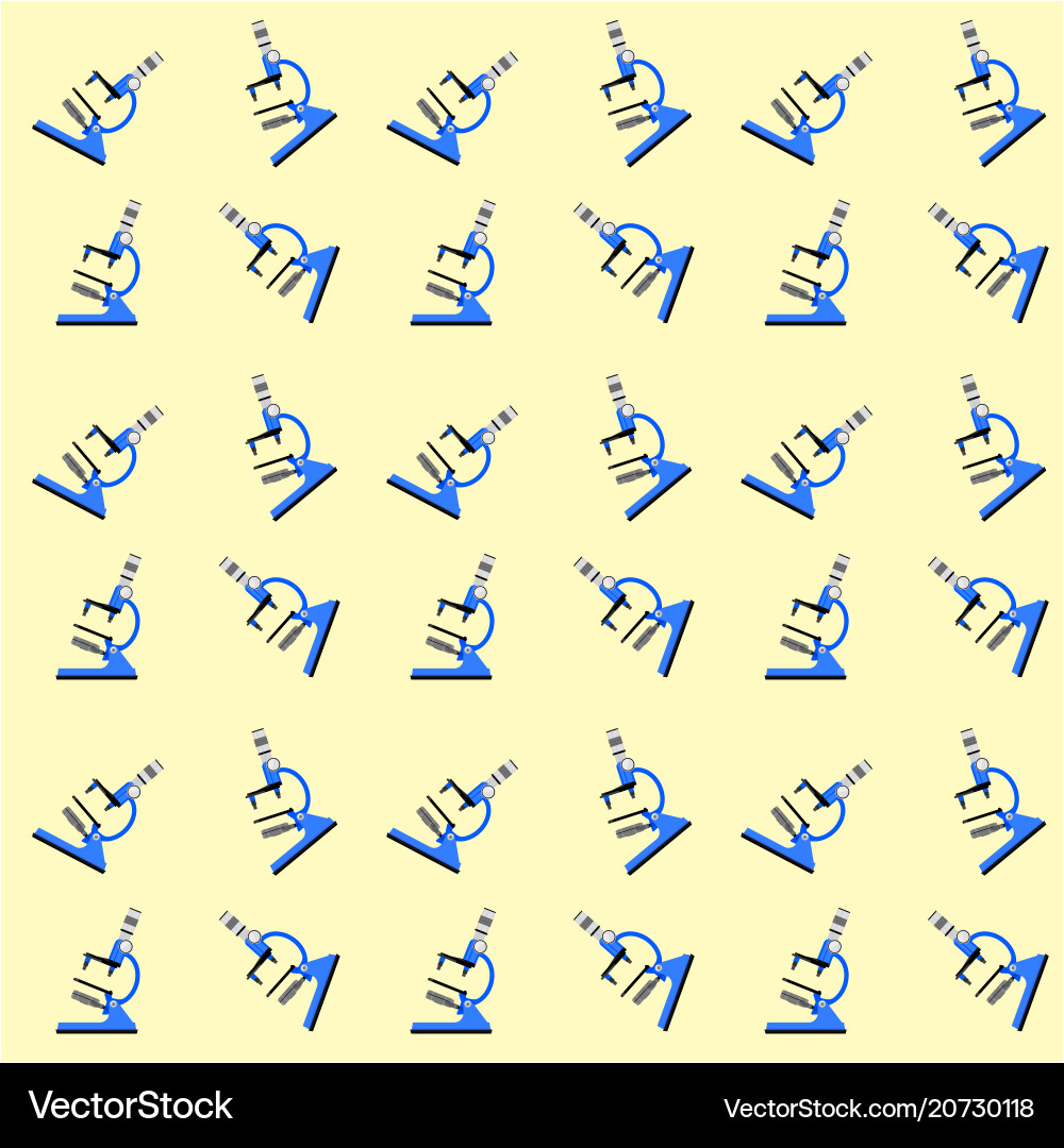 Seamless pattern with cartoon microscope Seamless pattern with cartoon microscope vector image