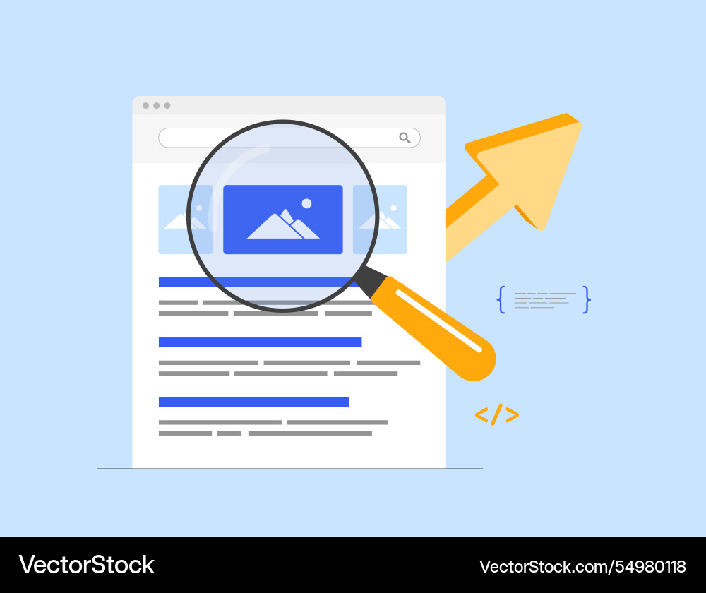 Seo optimization for image search enhance vector image