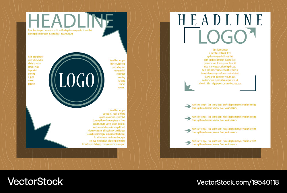 Set of layout background for art template vector image