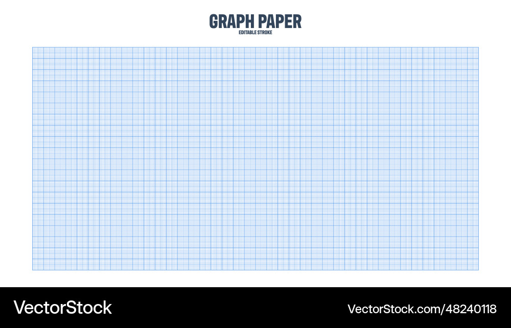 Sheet of graph paper with grid millimeter Vector Image