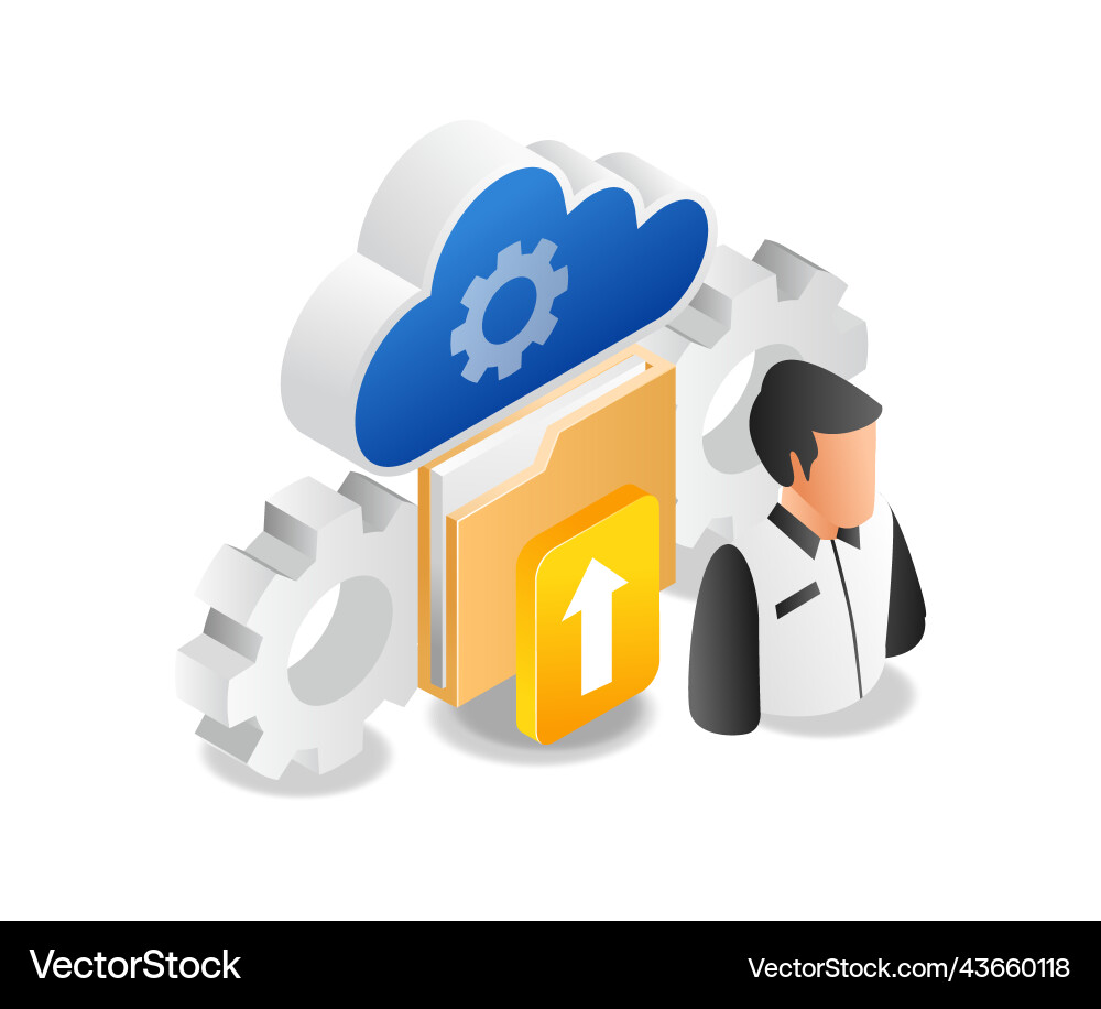 Transfer data to cloud server Transfer data to cloud server vector image