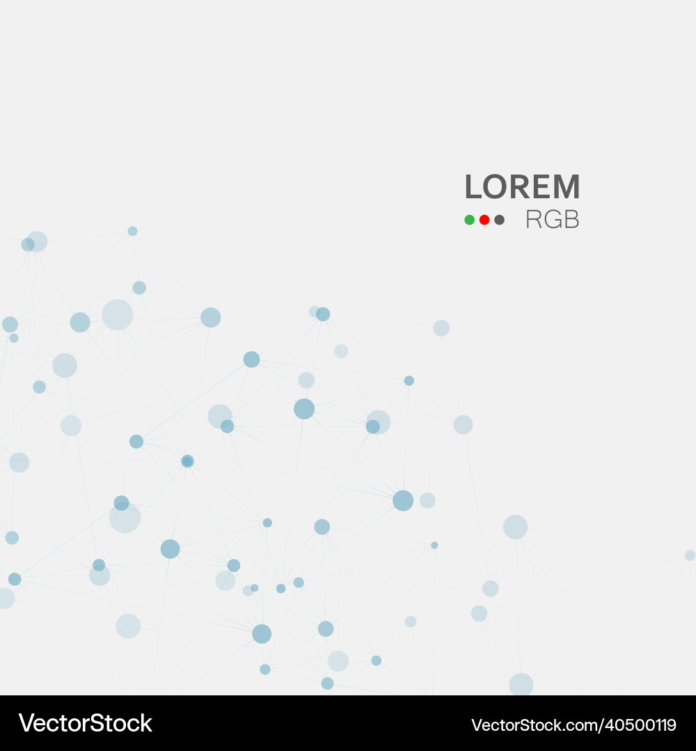 Abstract science background with connecting dots Vector Image