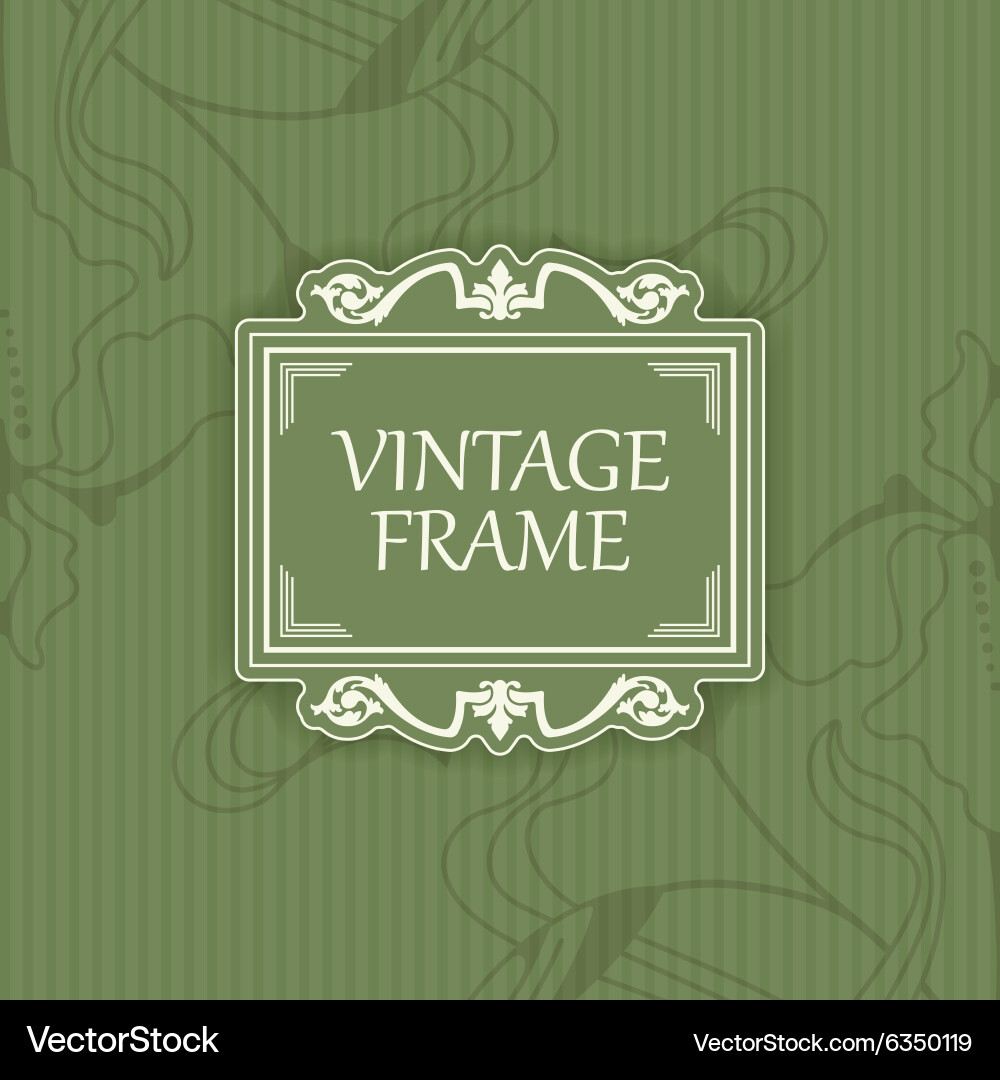 Background with a pattern vintage style frame Vector Image
