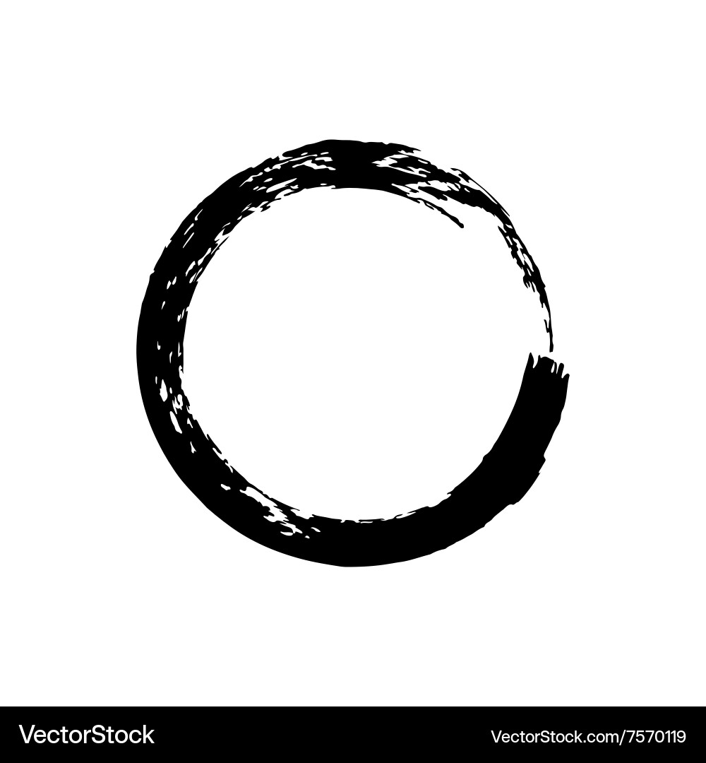Circle grunge ink spot background Vector Image