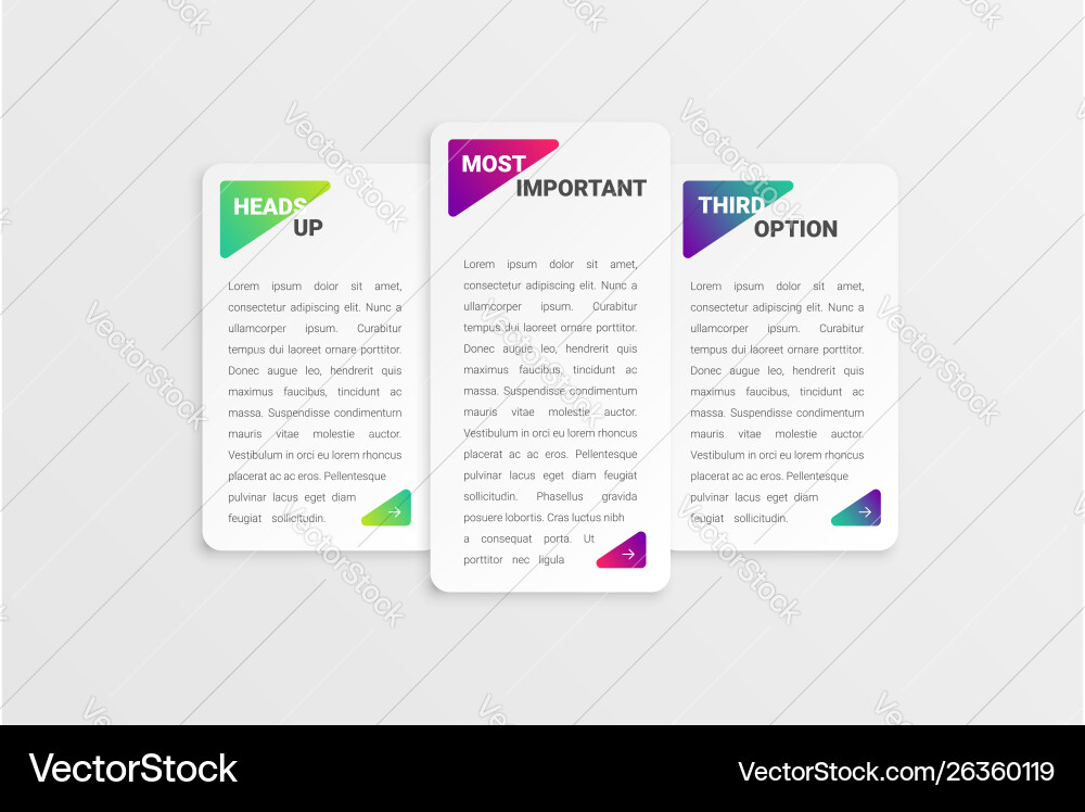Colorful card template for web usage Colorful card template for web usage vector image