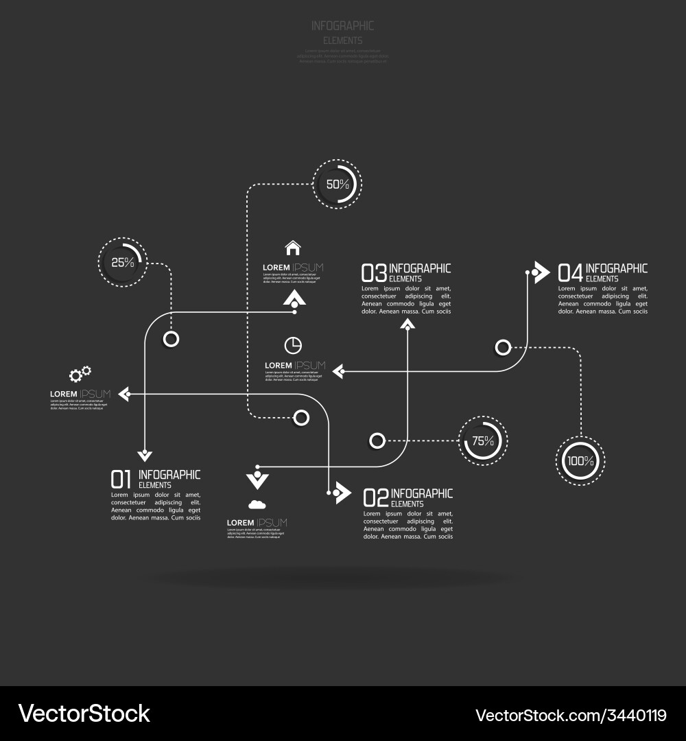 Crossed and dotted curved path intersecting Vector Image