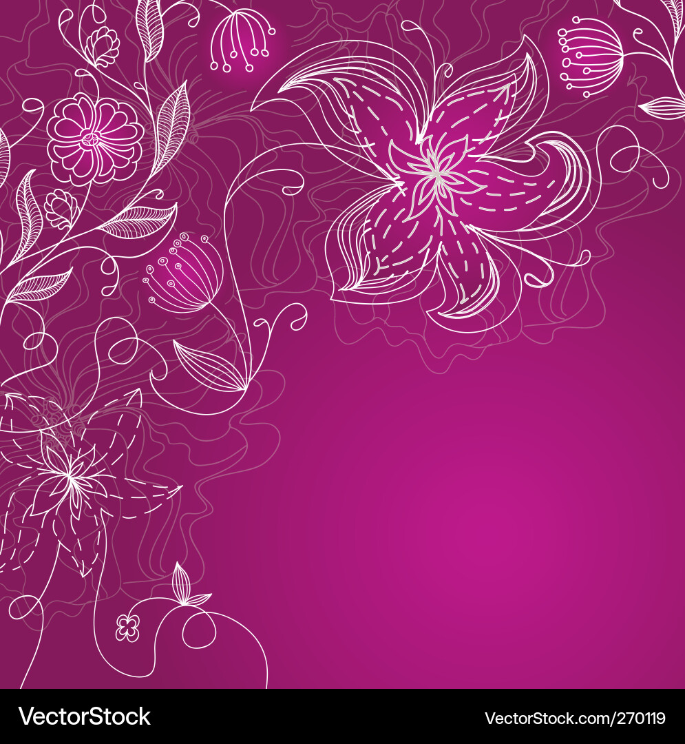 Floral Background with Delicate Patterns Vector Image