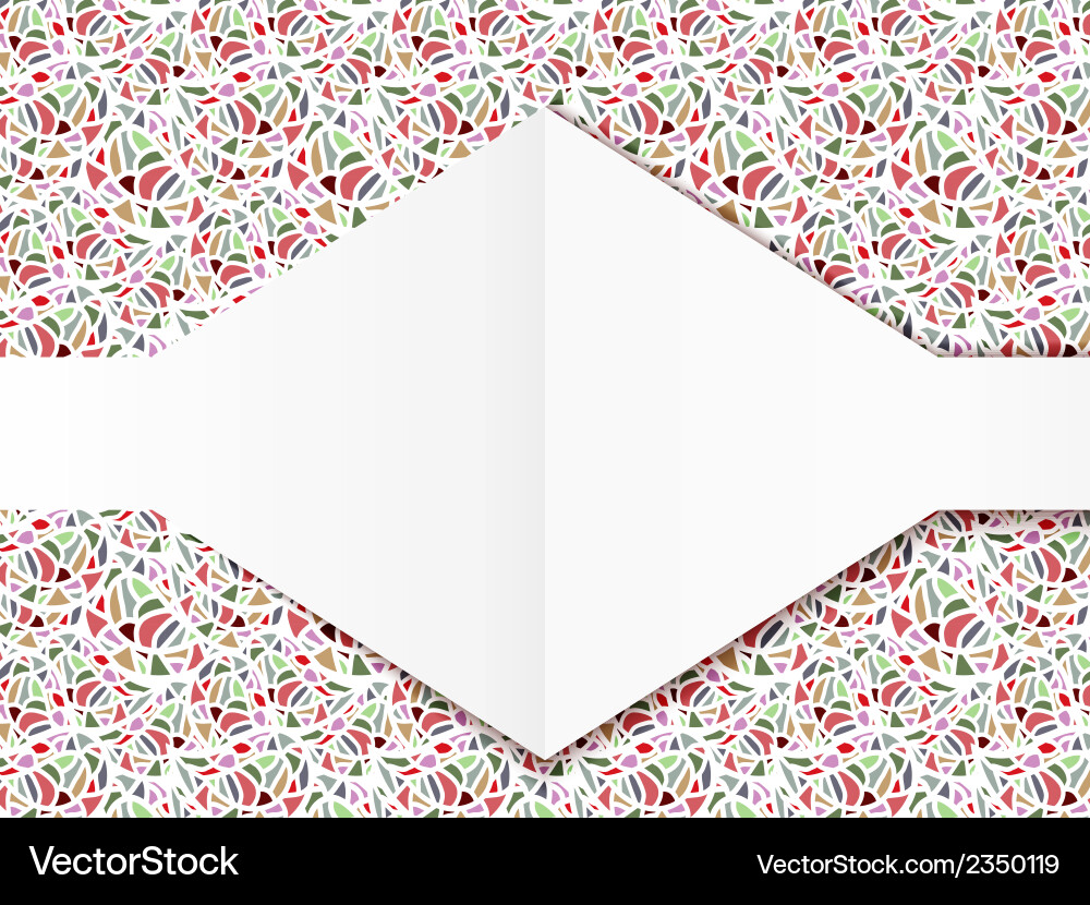 Frame on the background with mosaic pattern vector image