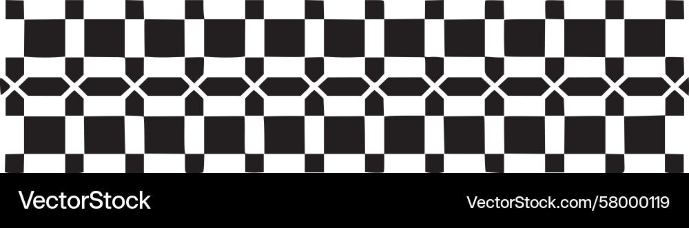Geometric Border Square Pattern Vector Image