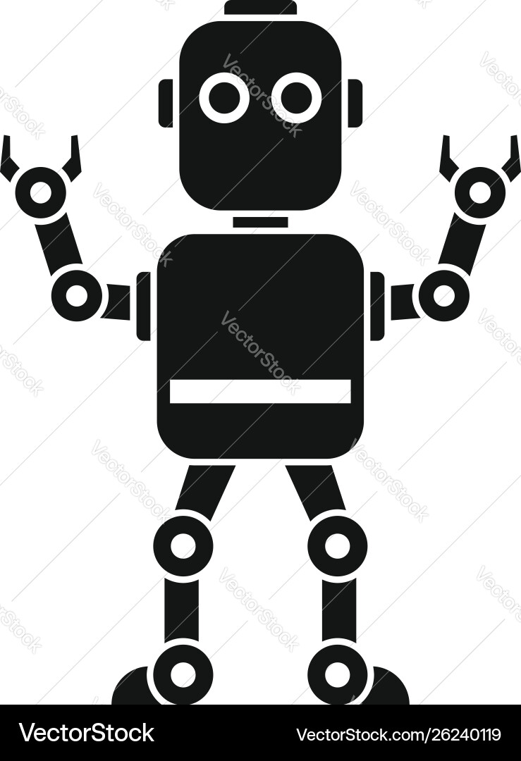 Intelligent robot icon simple style Vector Image