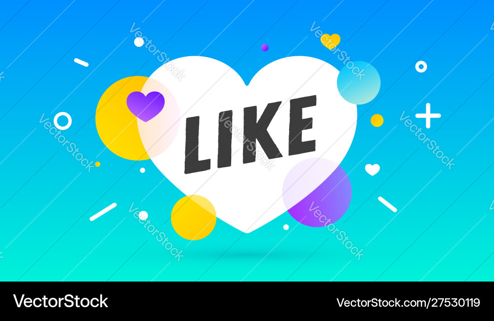 Like speech bubble notifications icon Like speech bubble notifications icon vector image