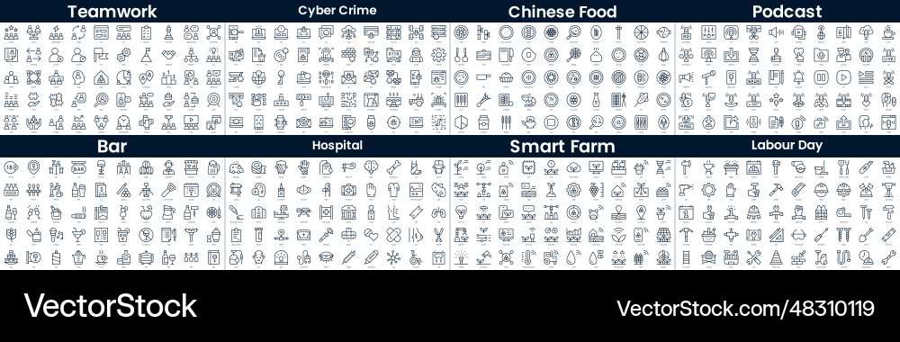 Linear style icons pack in this bundle include Linear style icons pack in this bundle include vector image