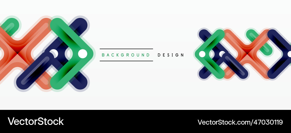 Minimal geometric background cross line design Vector Image