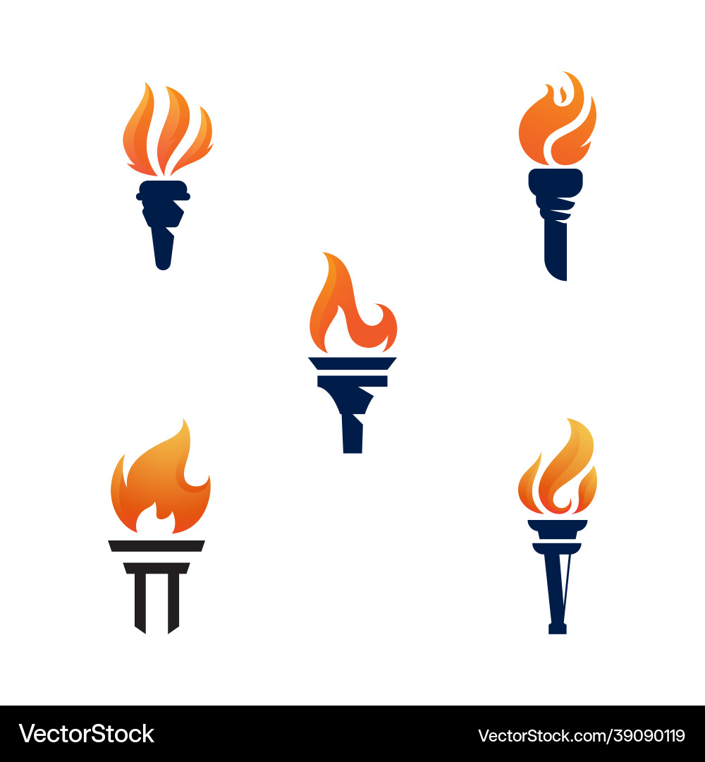 Torch icon design Torch icon design vector image