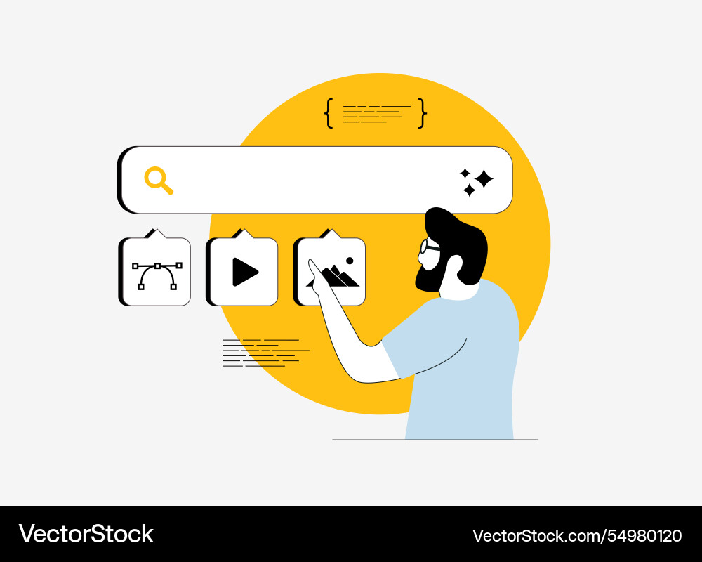 Ai image generation prompts for content creation Vector Image